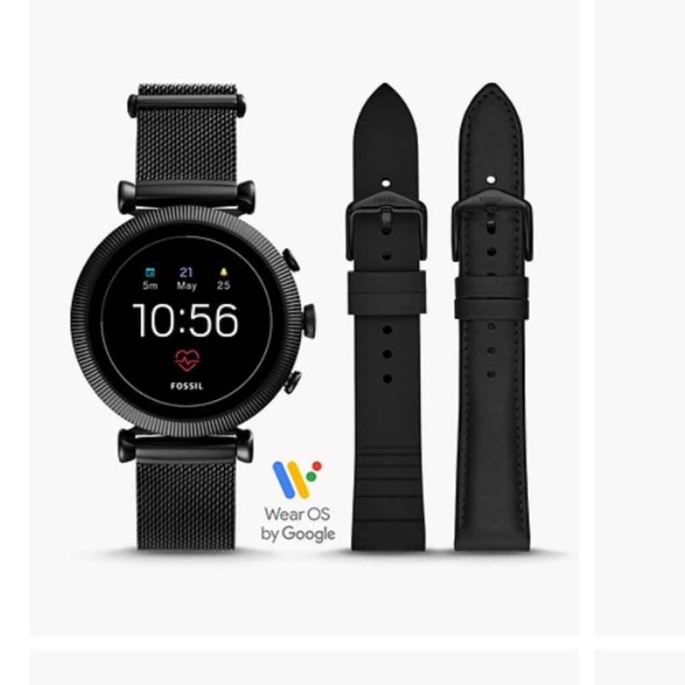 Sloan HR Smartwatch Black Stainless Steel Mesh Set